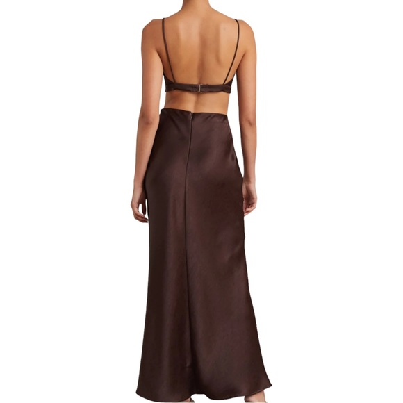 Bec + Bridge x Free People Nadia 2 | XS Brown Crop & High Rise Silky Skirt Set - Picture 7 of 15